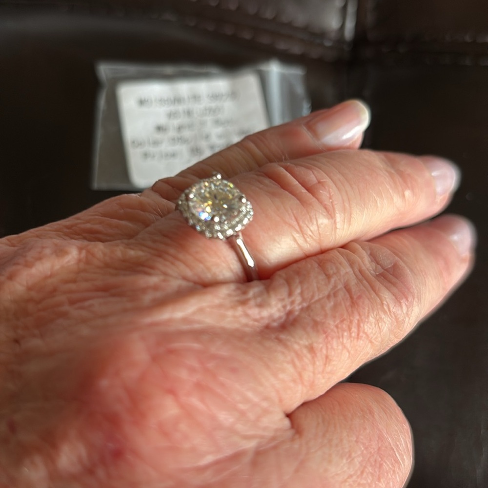Moissanite Sterling 925 Size7 promise ring